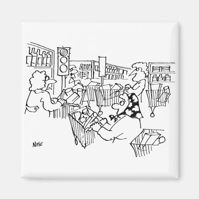 Imán Tráfico de luces en un supermercado (Frente)