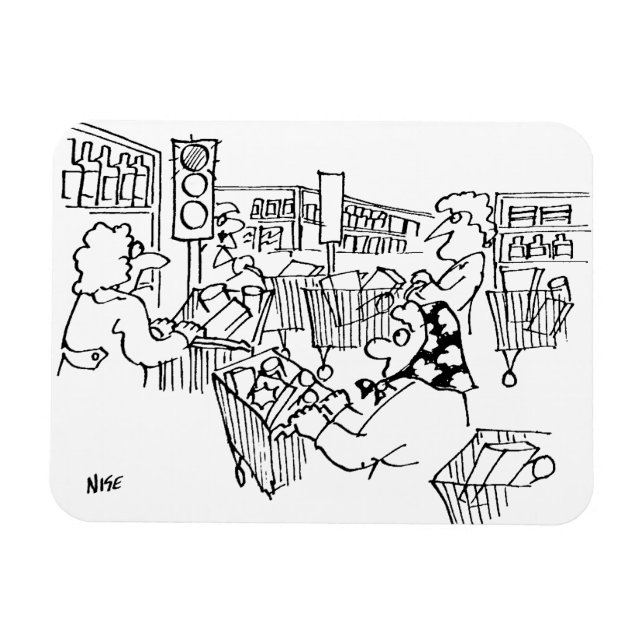 Imán Tráfico de luces en un supermercado (Horizontal)