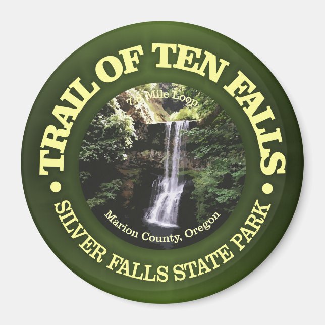 Imán Trail of Ten Falls (rd) (Frente)