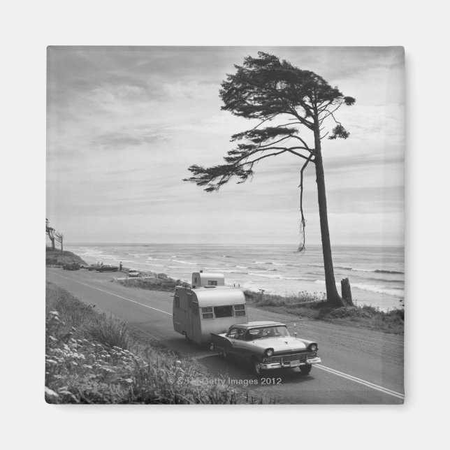 Imán Trailer de bombeo de coches (Frente)