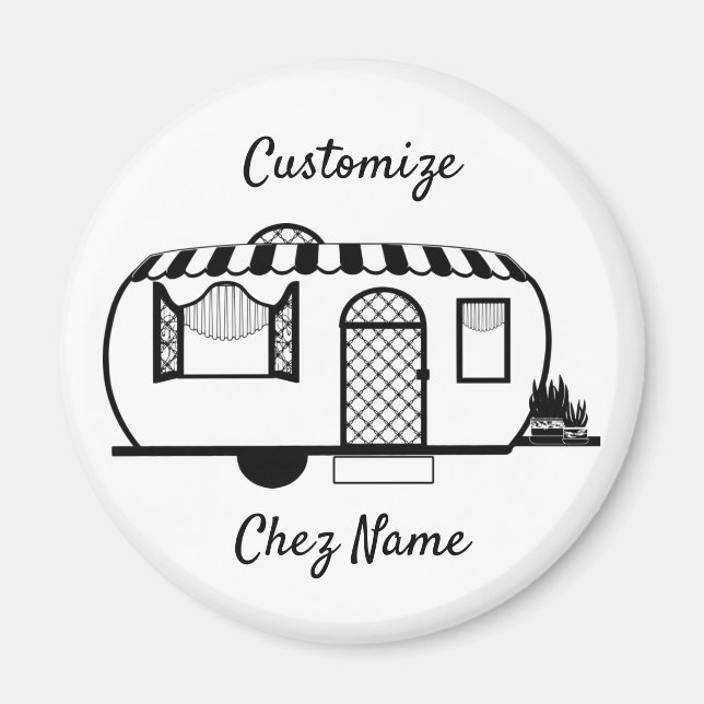 Imán Trailer de caravana redondeado Thunder_Cove (Frente)