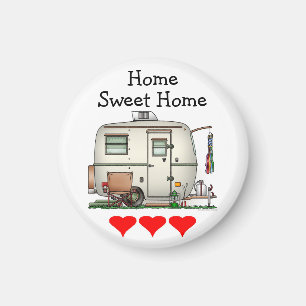 Imán Trailer de viaje de caravana de huevos de cristal 