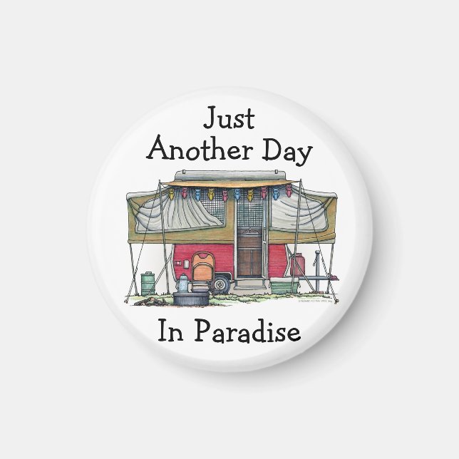 Imán Trailer de viaje de caravana RV de estilo emergent (Frente)