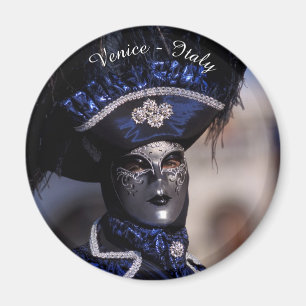 Imán Traje azul del carnaval - Venecia, Italia