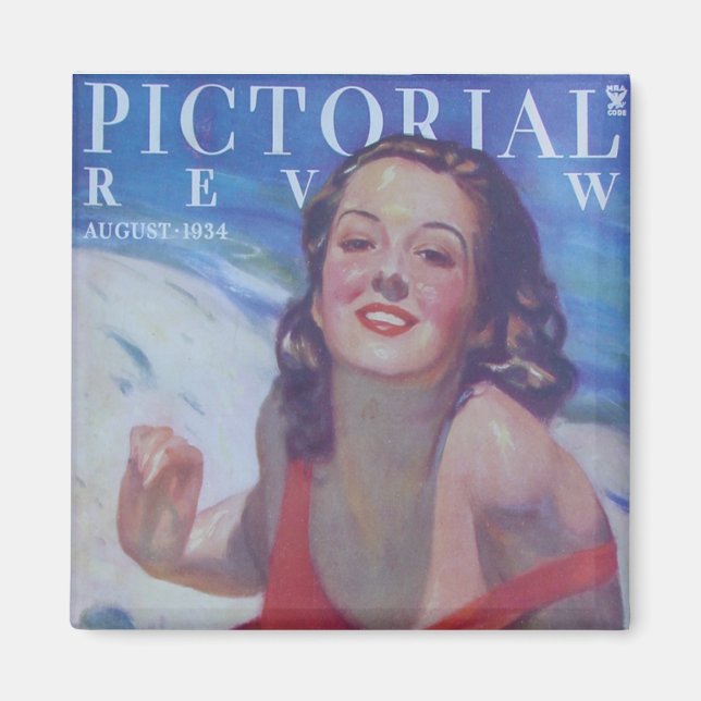 Imán Traje de baño Vintage 1934 (Frente)