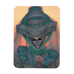 Imán Traje de Carnaval Azul, Venecia