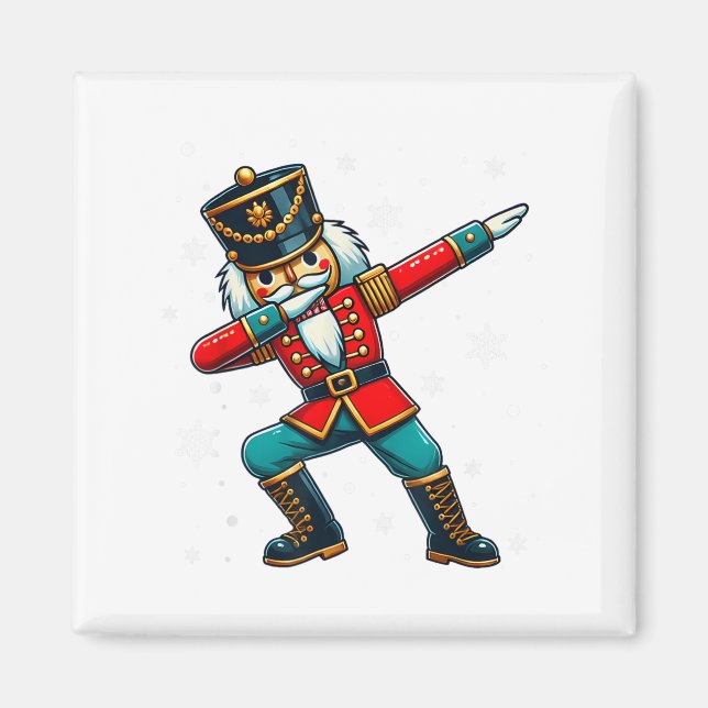 Imán Traje de Navidad de Cascanueces haciendo Dabbing F (Frente)