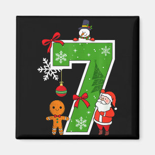 Imán Traje de Navidad Número 7 Coincidente 67 Meme Homb