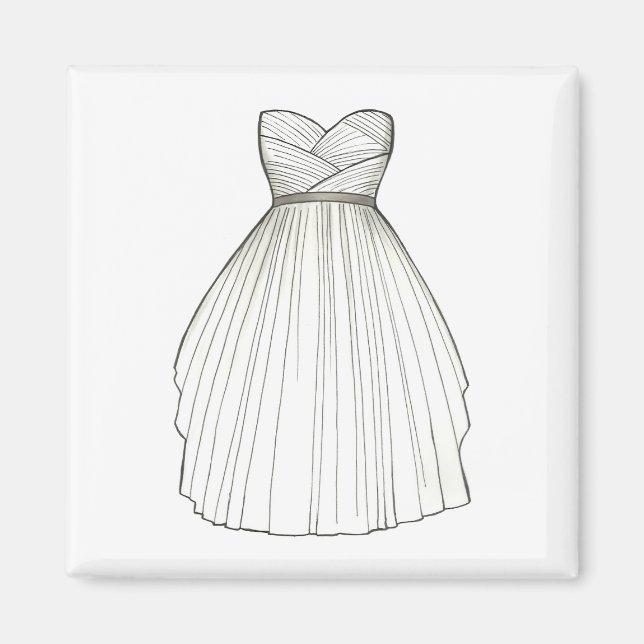 Imán Traje de novia Vestido de novia Despedida de solte (Frente)