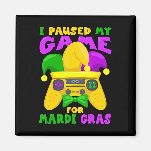 Imán Traje Mardi Gras Para Hombres Niños Mardi Gras Gam (Frente)