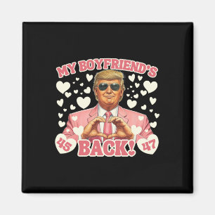 Imán Traje rosa Trump de San Valentín de mi novio Ck