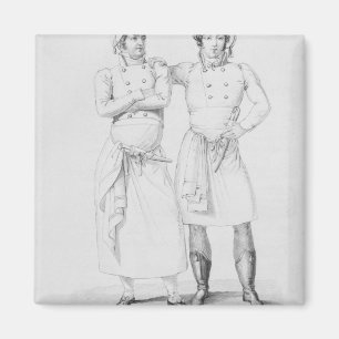 Imán Trajes de cocineros a partir de diversas eras