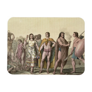 Imán Trajes de los mexicanos (grabado del color)