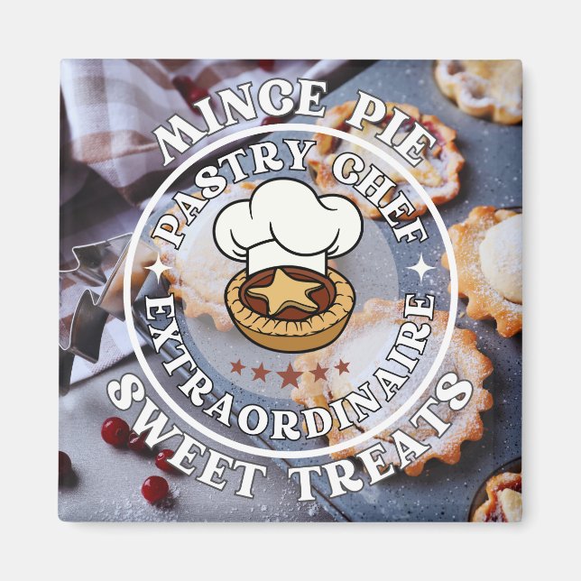 Imán Trajes dulces Extraordinarios para chef pastelero  (Frente)