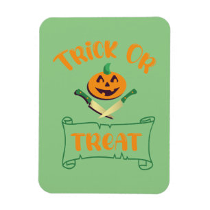 Imán Trampa o trate la cara de calabaza de Halloween