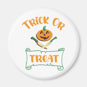 Imán Trampa o trate la cara de calabaza de Halloween