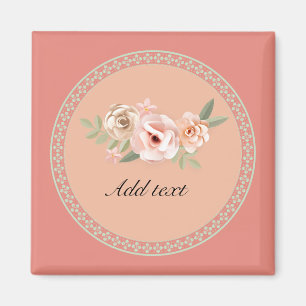 Imán Tranquilidad, bonita plantilla de diseño floral,