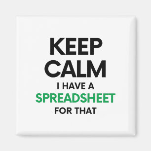 Imán Tranquilidad Tengo una hoja de cálculo para eso -