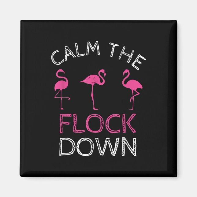 Imán Tranquilizar El Regalo De Verano De Flamingo Rosa (Frente)