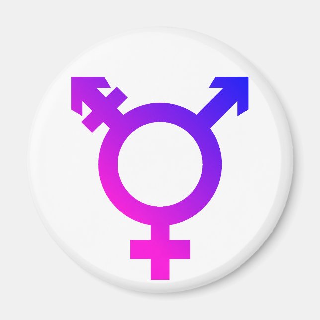 Imán Trans* Símbolo rosa/azul (Frente)