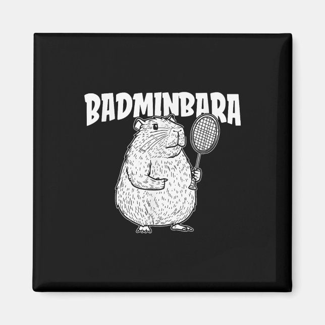 Imán Transbordador Badminton de Capybara - Badminb de r (Frente)