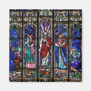 Imán Transfiguración del arte del vitral del Jesucrist