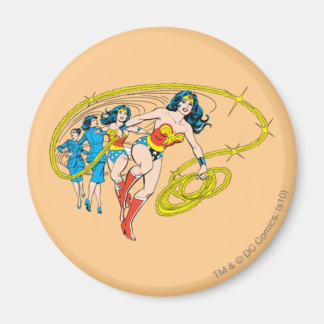 Imán Transforma de mujer maravilla (Frente)