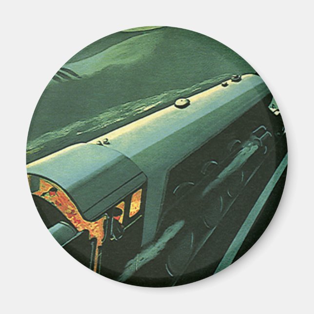 Imán Transporte de cosecha, tren de velocidad verde (Frente)