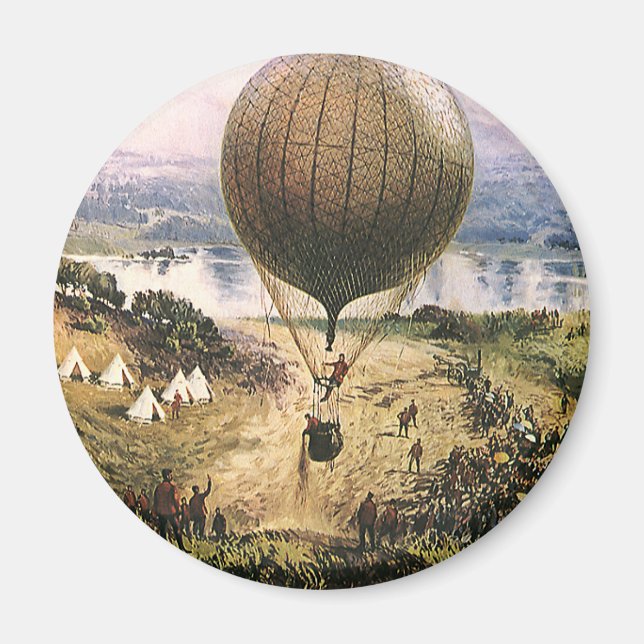 Imán Transporte Vintage, Dirigibles de Globo Aerostátic (Frente)