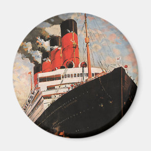 Imán Transporte Vintage, Remolcador de Puerto de Crucer