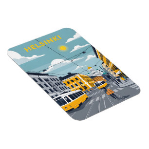 Imán Tranvía de Helsinki - Paisaje Urbano de Finlandia