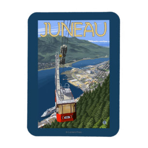 Imán Tranvía por Juneau, Poster de Viajes Vintage de Al