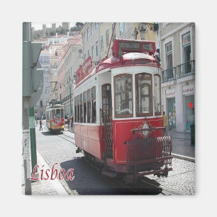 Imán tranvía zPT014 LISBON Streetcar, Portugal, Fridge