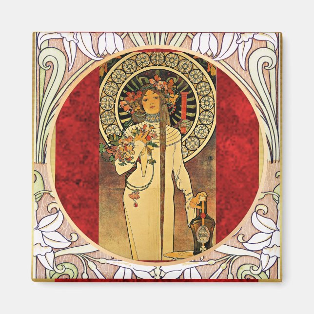Imán Trappistina de Alphonse Mucha (Frente)