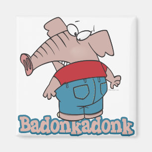 Imán trasero de elefante badonkadonk caricatura