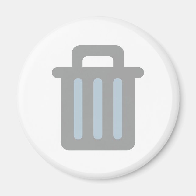 Imán Trash cubo de la basura es (Frente)