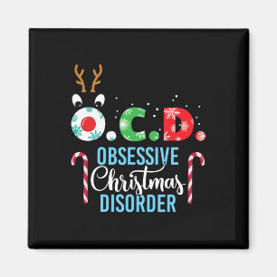 Imán ¡Trastorno de Navidad Obsesivo! Gif de Cuernos de 