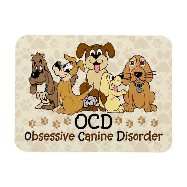 Imán Trastorno obsesivo canino OCD (Horizontal)