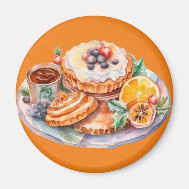 Imán Tratamientos dulces de color agua (Frente)