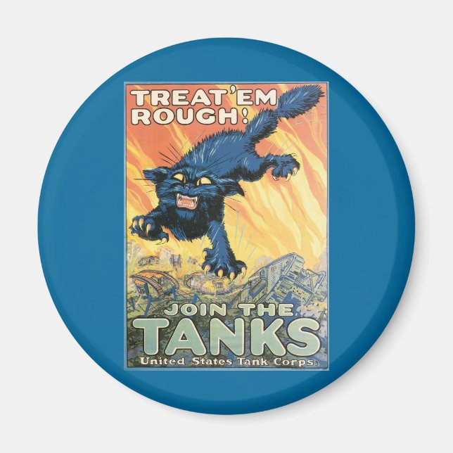 Imán Trate "Em Rough - ¡Únete a los tanques! (Frente)