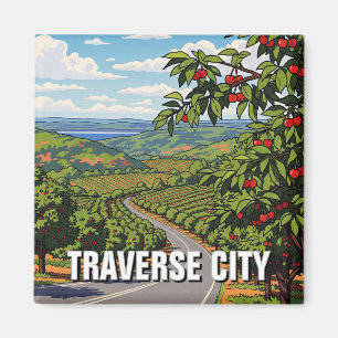 Imán Traverse City Michigan Travel