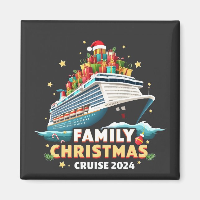 Imán Travesía de Navidades familiares de crucero 2024 (Frente)