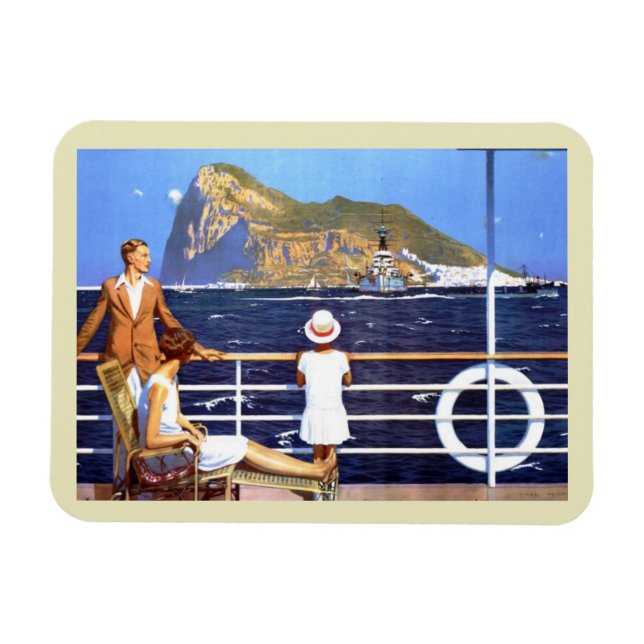 Imán Travesía en crucero oceánico a la vieja oficina de (Horizontal)