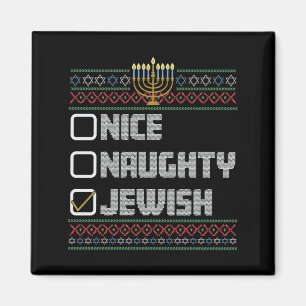 Imán Travieso Lindo Santa Judío Feo Navidad Hanukkah 