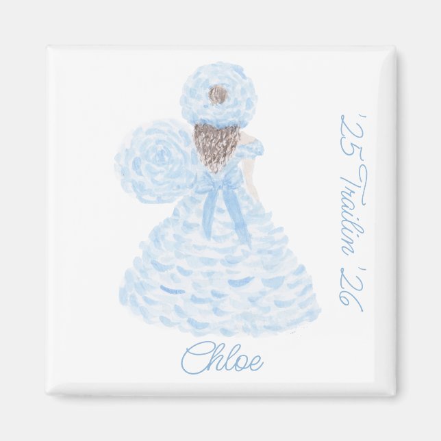 Imán Trayectoria azul de Azalea (Frente)