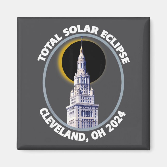 Imán Trayectoria del eclipse solar total de Cleveland O (Frente)