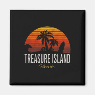 Imán Treasure Island Beach Florida Fl Palms Vacation Su