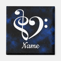 Treble Clef Bass Clef Heart Milky Way Personalizad