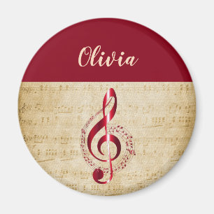 Imán Treble Clef Vintage Music