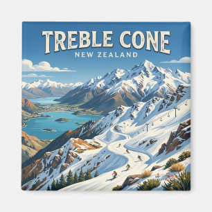 Imán Treble Cone Zona de Esquí Nueva Zelanda